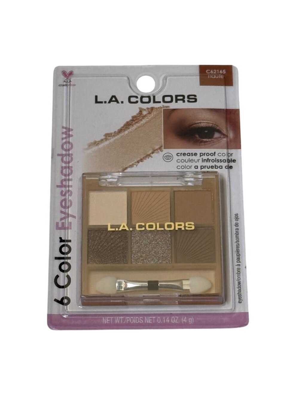 L.A. Colors Haute Eyeshadow Palette 6 Color Crease Proof Makeup New